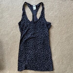 PINK Victoria's Secret Black Leopard Tank Top